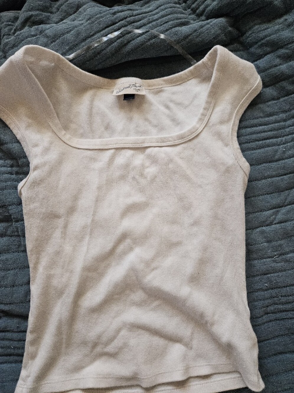 Universal Thread Cream Square-Neck Tank Top